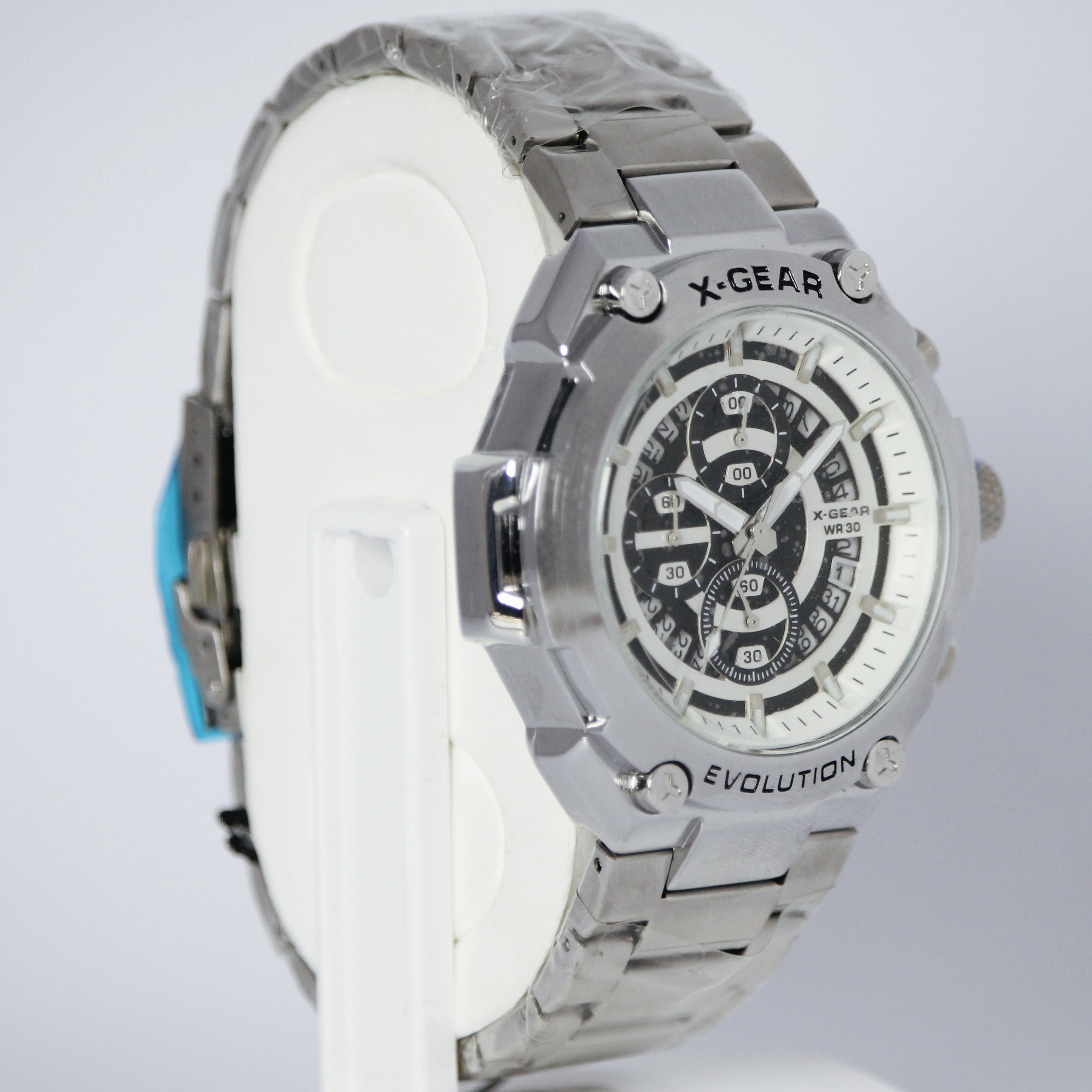 X-Gear Evolution Men’s Watch (BZ-ES06) Limited Edition – Silver & White Stainless Steel