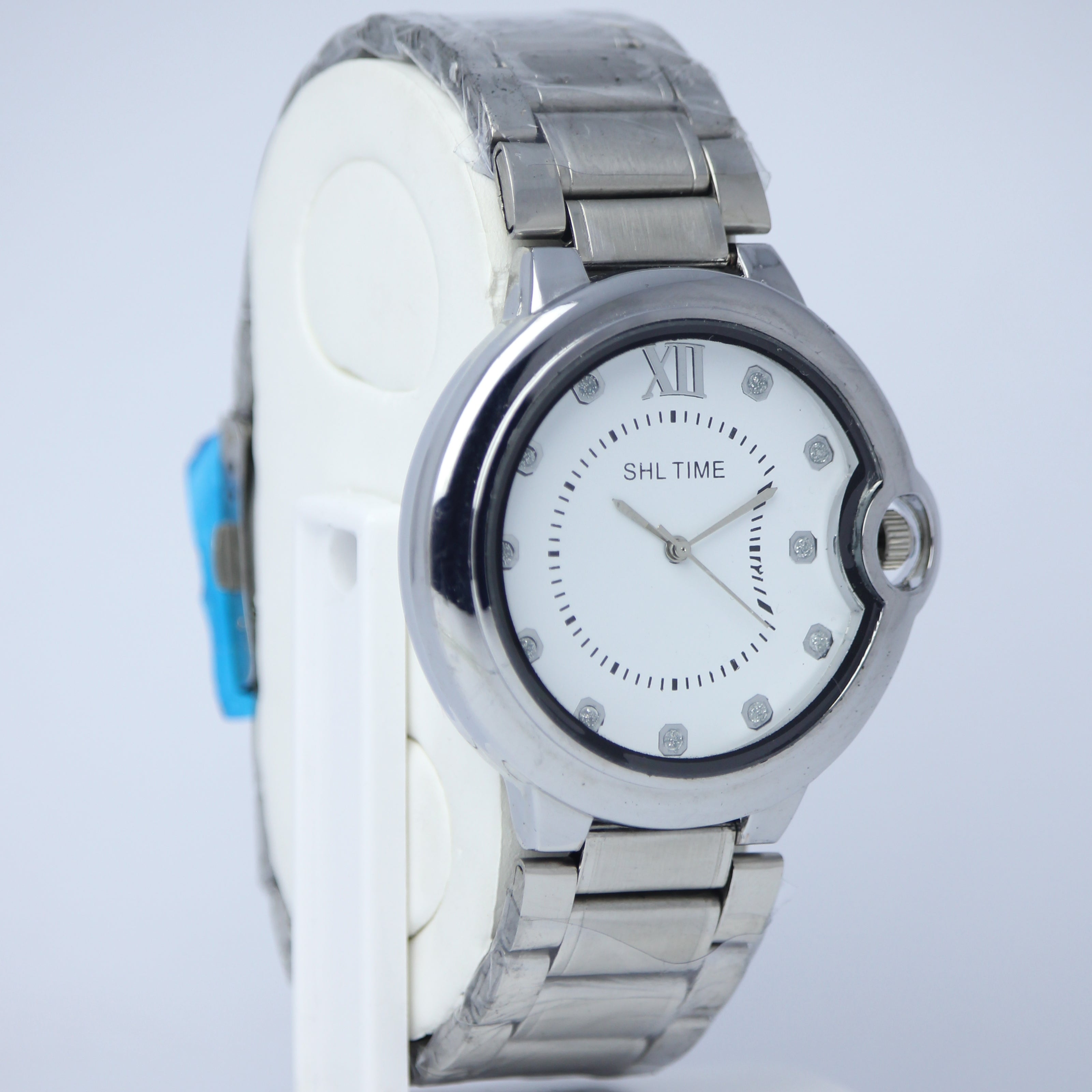 SHL TIME Men’s Stainless Steel Quartz Watch (BZ-ES31) – Crystal Markers