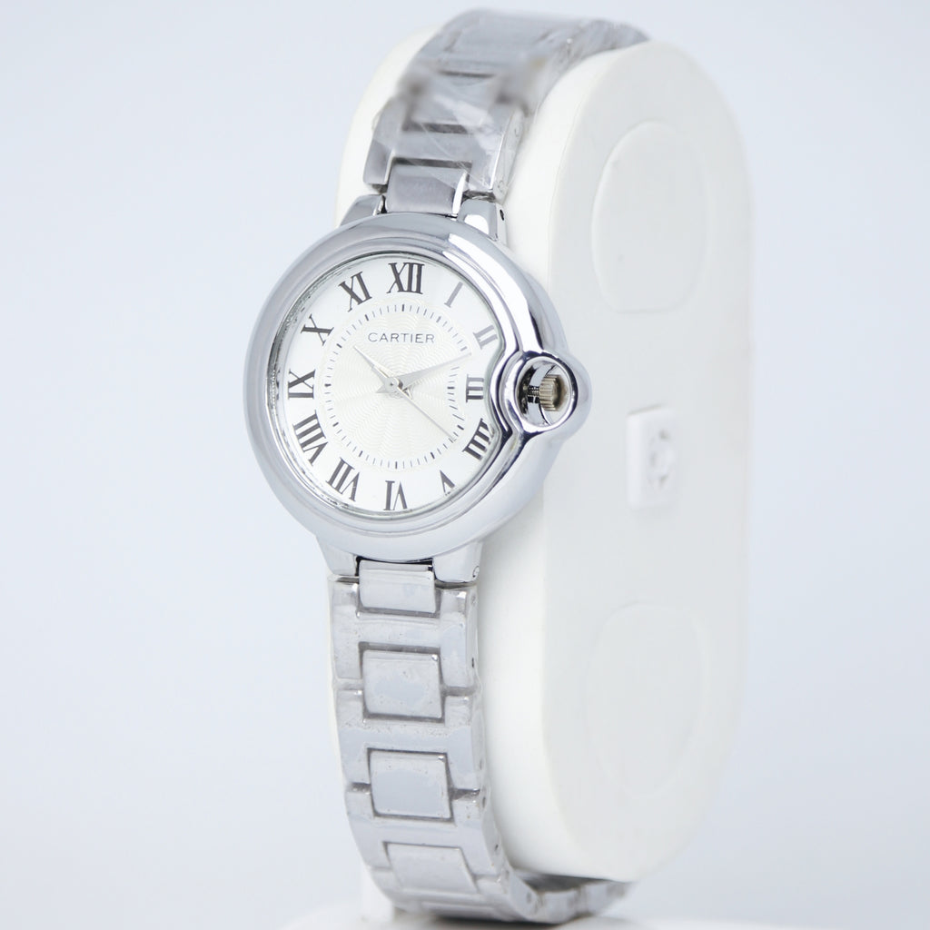 Cartier Women’s Elegant Quartz Watch (BZ-SS09) - Silver Roman Dial