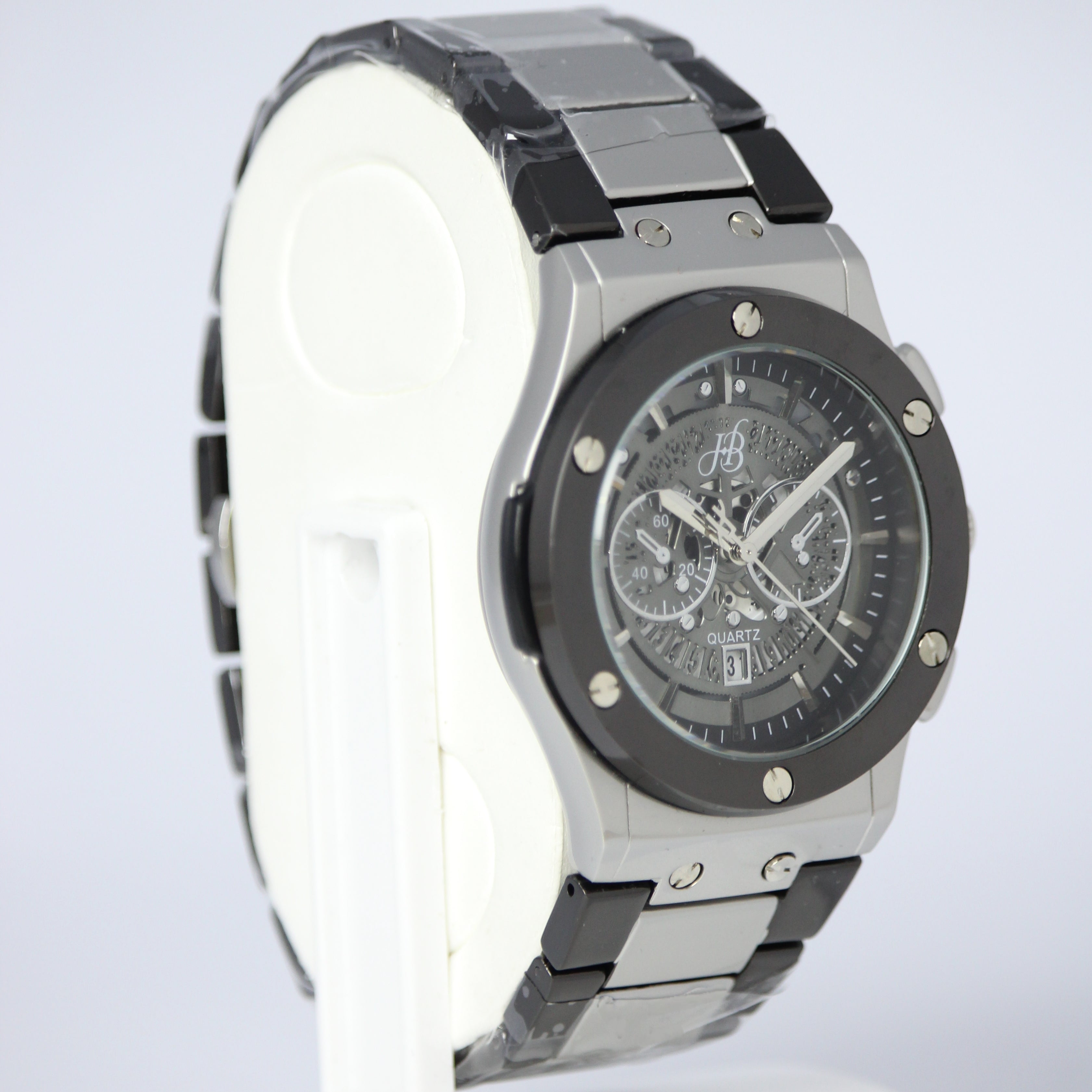 Hublot Men’s Quartz Watch (BZ-ES10) – Gray Dial Stainless Steel