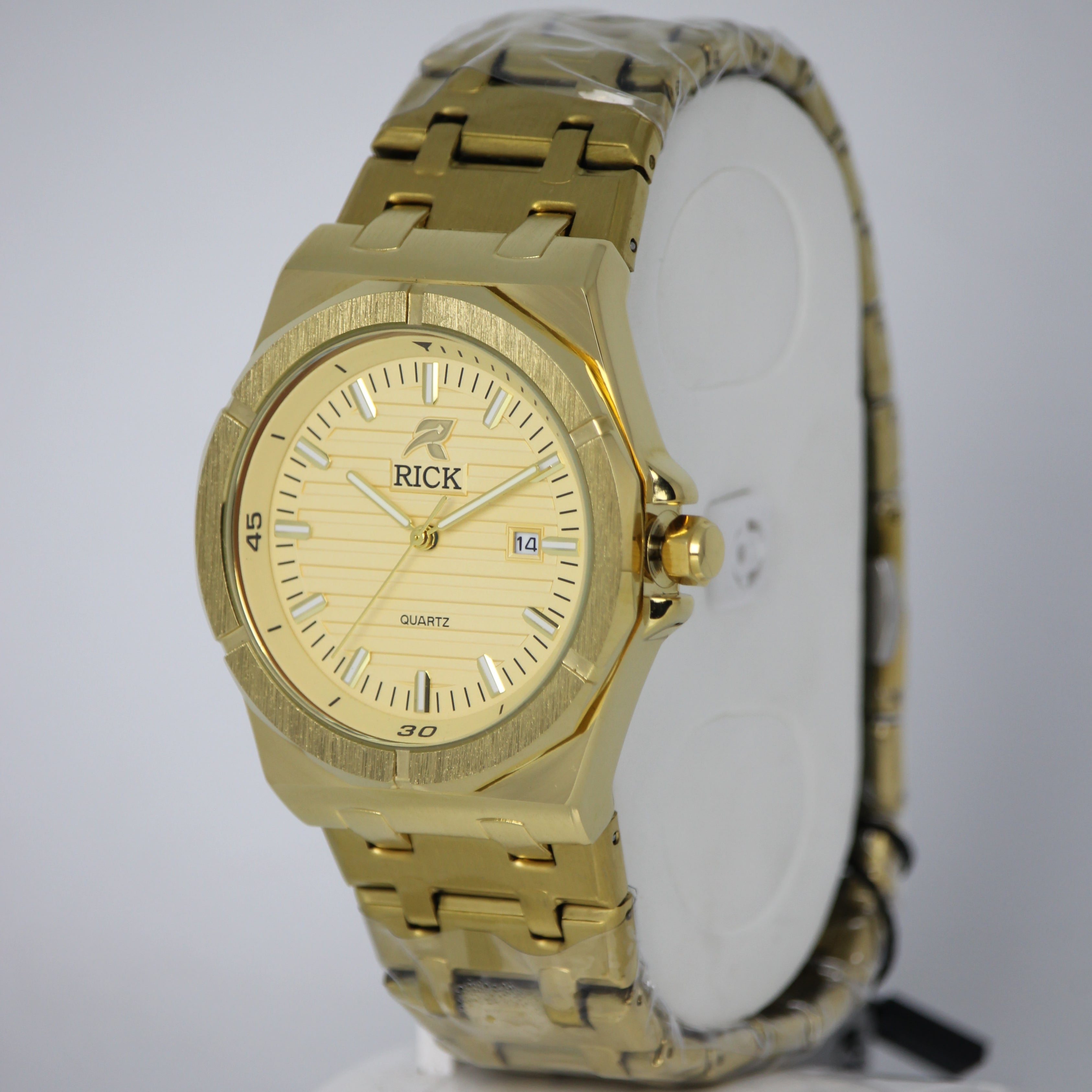 RICK Men's Quartz Watch (BZ-ES39) - Gold | Stainless Steel