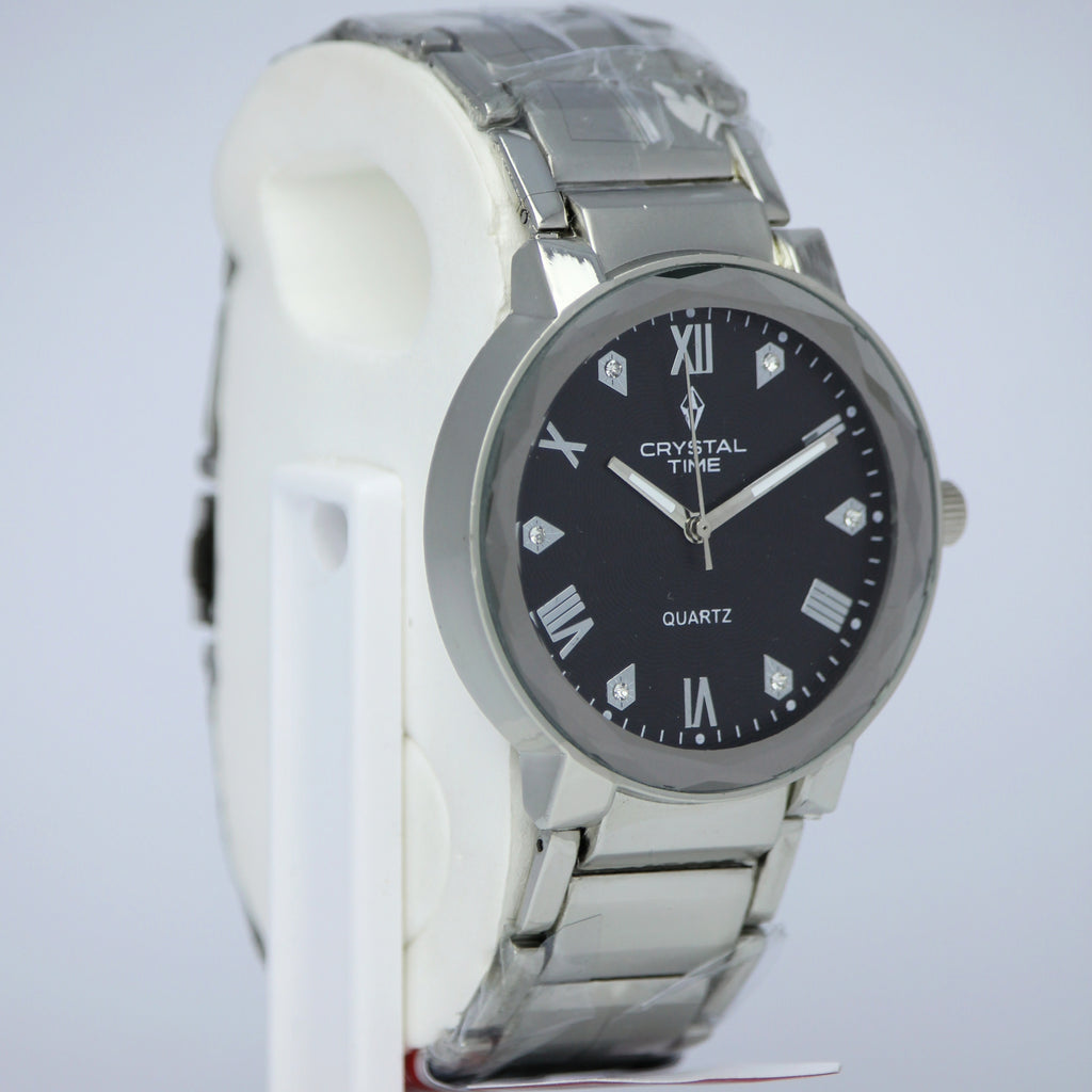 Crystal Time Men’s Quartz Watch (BZ-ES35) – Black Dial