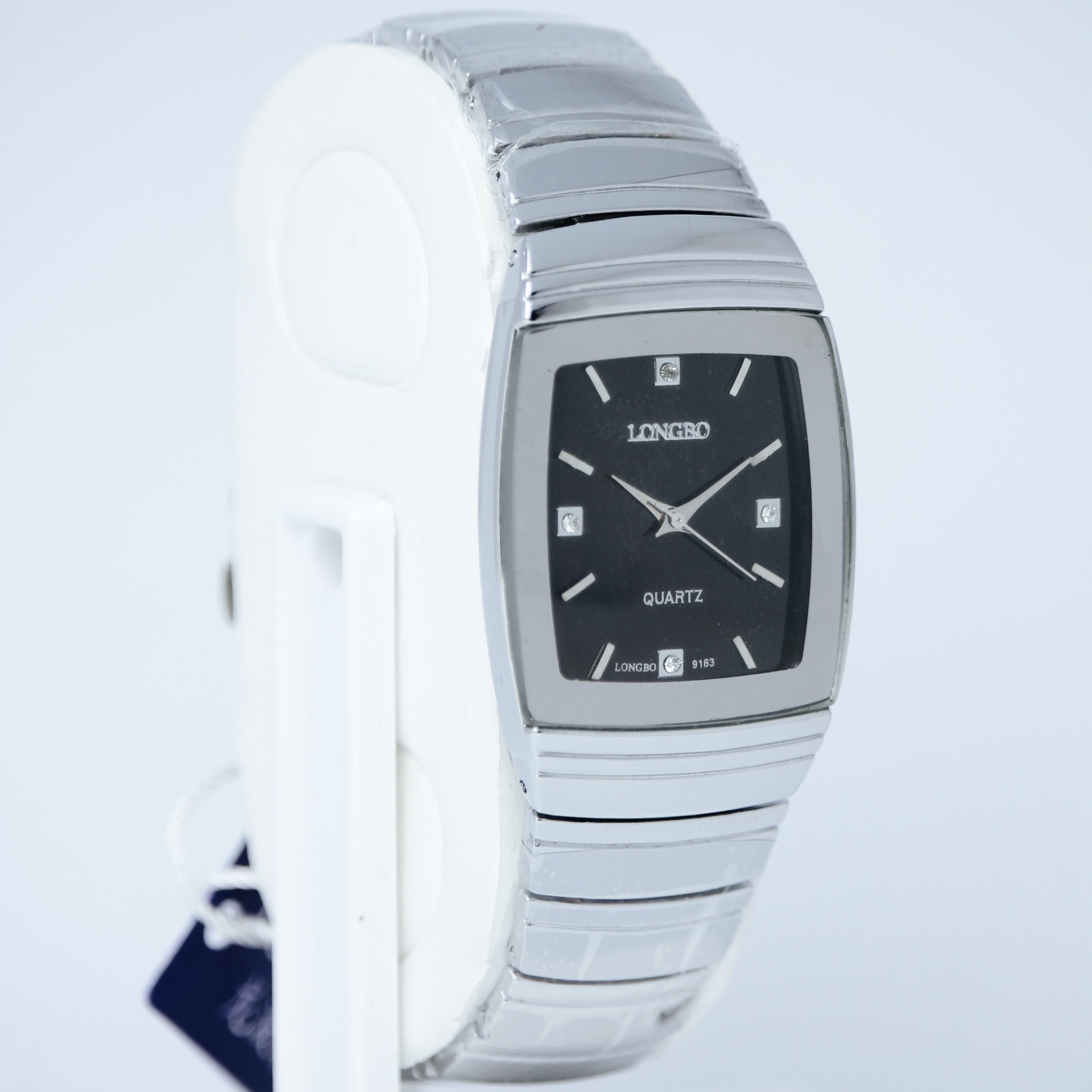 LONGBO 9163 Men’s Quartz Watch (BZ-ES25) – Black Dial Stainless Steel