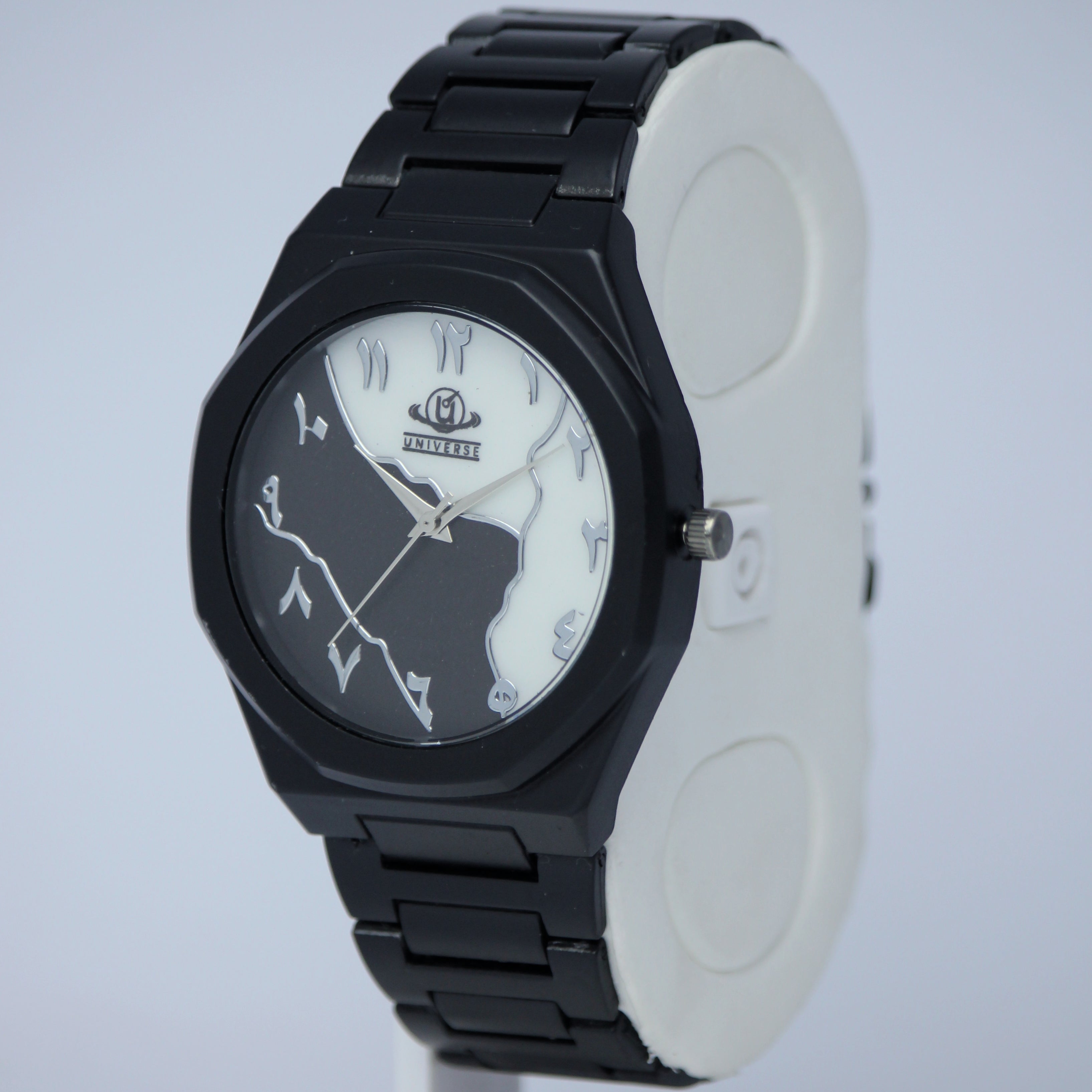 UNIVERSE Arabic Numeral Couple Watches (BZ-HH05) – Stylish Black Stainless Steel