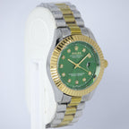 Rolex Oyster Perpetual Datejust Men’s Watch (BZ-ES015) – Green Dial with Gold Case