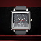 VITZ Stylish Men’s Quartz Watch (BZ-FD10) – Square Grey Dial