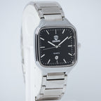 Dearno Men’s Quartz Watch (BZ-ES43) - Black Square Dial with Date