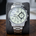 DWC Collection Men’s Quartz Watch (BZ-ES38) – Stainless Steel Chrono-Style Dial