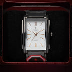 Crystal Time Men’s Quartz Watch (BZ-ES33) – Rectangular White Dial