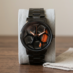 TENCEL Men’s Rotating Wheel Mechanical Watch (BZ-ES09) – Orange Accents Stainless Steel