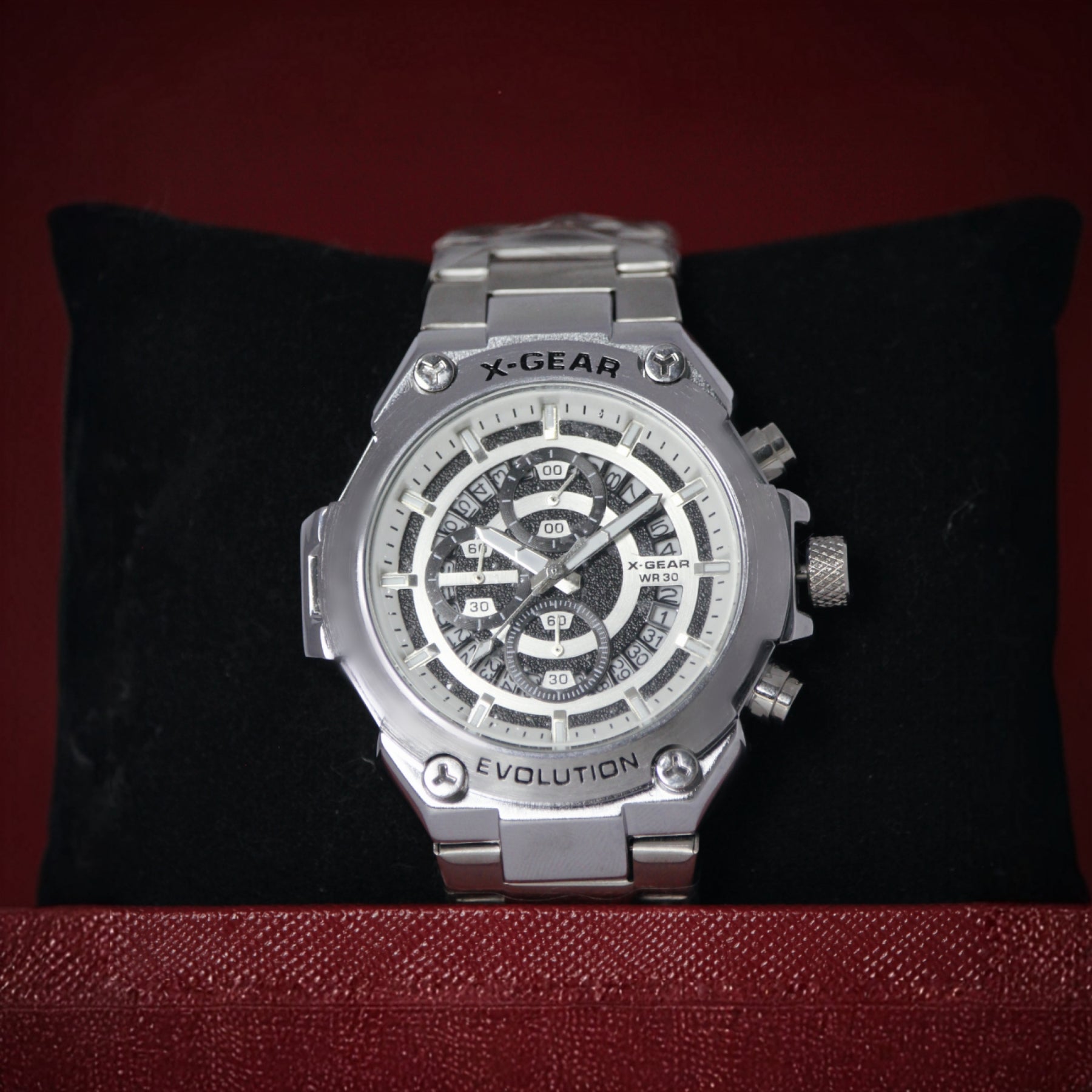 X-Gear Evolution Men’s Watch (BZ-ES06) Limited Edition – Silver & White Stainless Steel