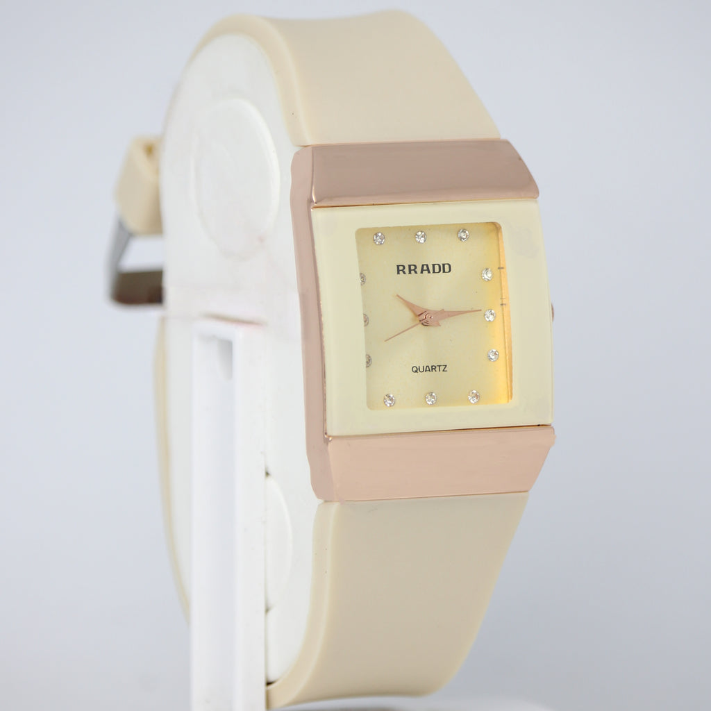 RRADD Women’s Quartz Watch (BZ-F04) – Cream Square Dial
