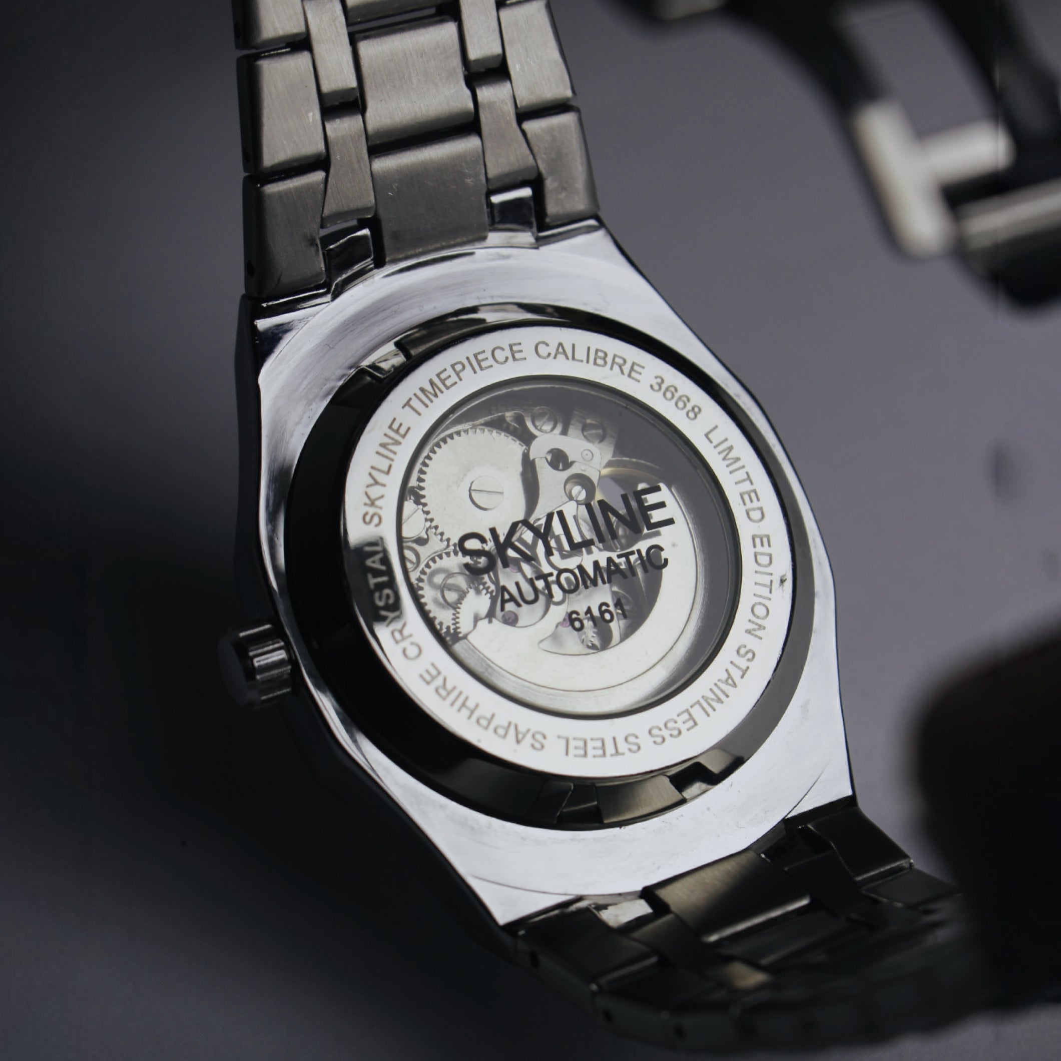 Skyline Martyn Automatic Skeleton Men’s Watch (BZ-ES07) Limited Edition – White Dial Stainless Steel