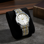 MSETA Men’s Quartz Watch (BZ-ES21) – Silver Textured Dial Stainless Steel