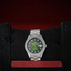 Rolex Oyster Perpetual Datejust Men’s Watch (BZ-ES015) – Green Dial with Silver Case