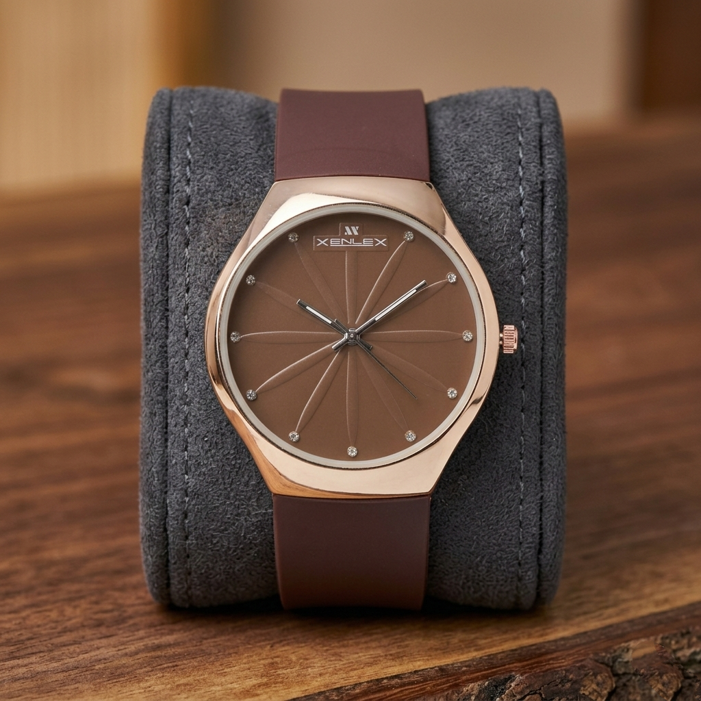 Xenlex Men’s Quartz Watch (BZ-FD13) – Brown Dial