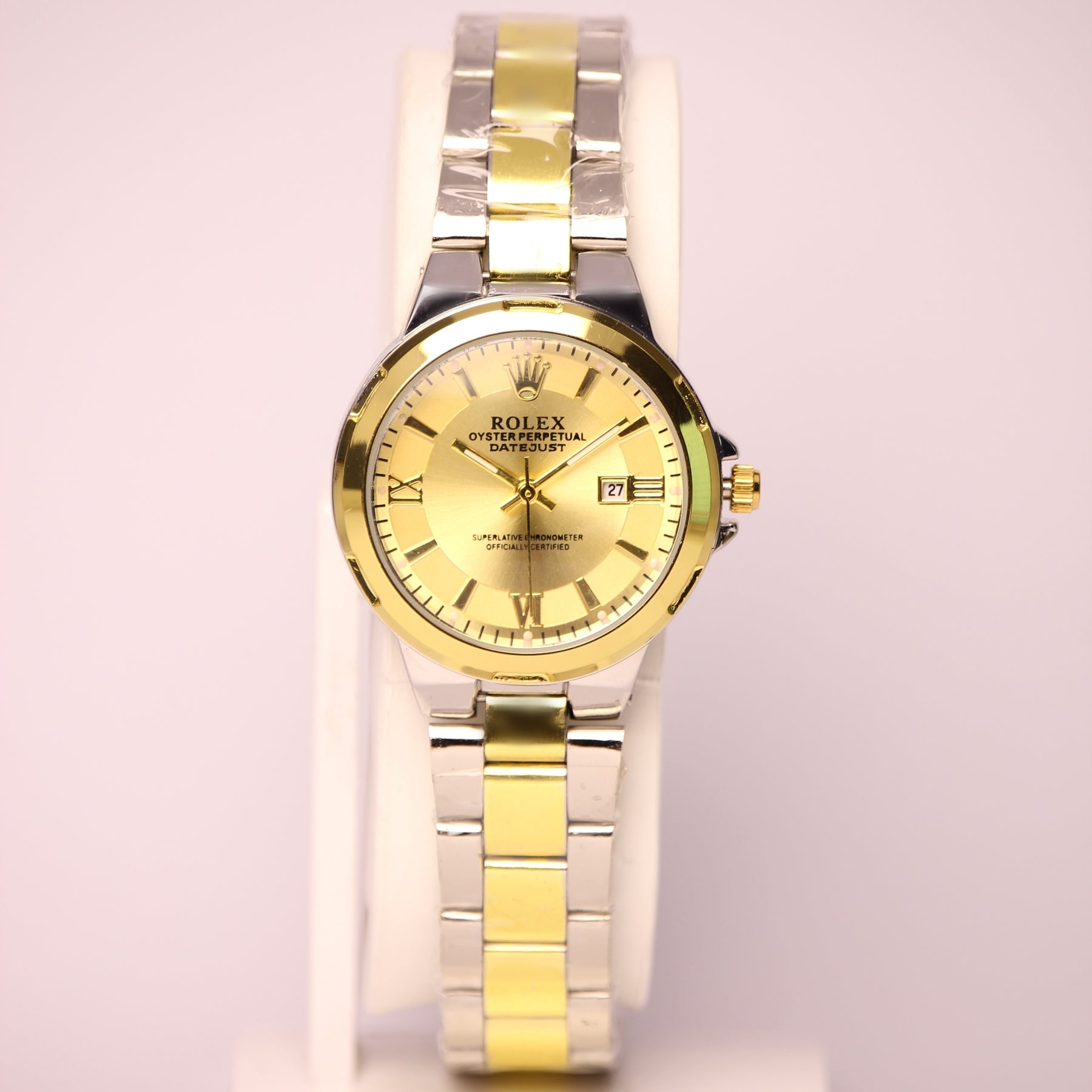 Rolex (BZ-HH01) Luxury Gold-Silver Couple Watch – Jubilee Chain