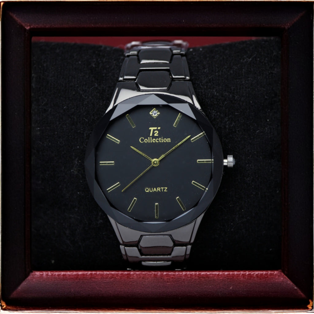 T2 Collection Men’s Quartz Watch (BZ-ES32) – Black Dial