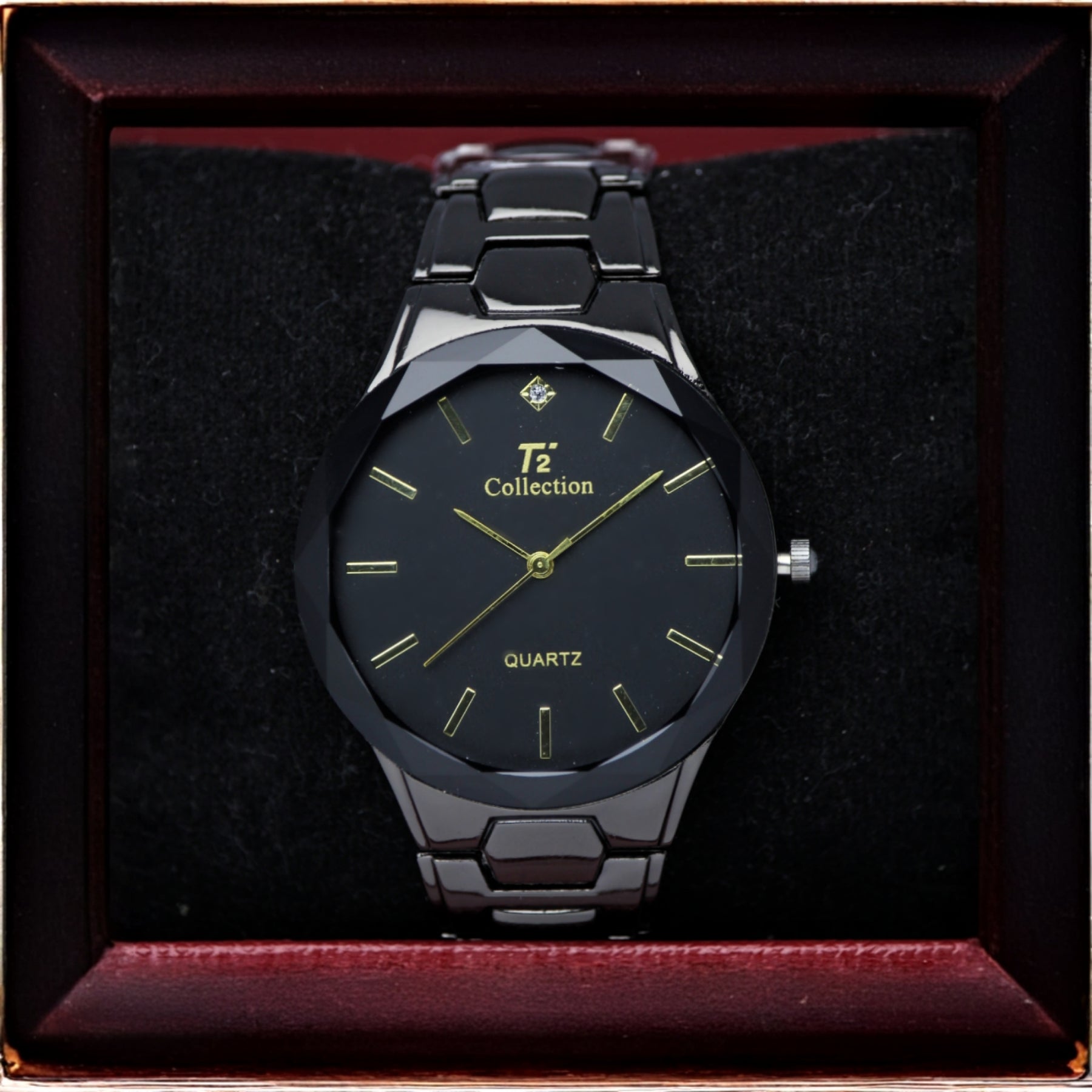 T2 Collection Men’s Quartz Watch (BZ-ES32) – Black Dial