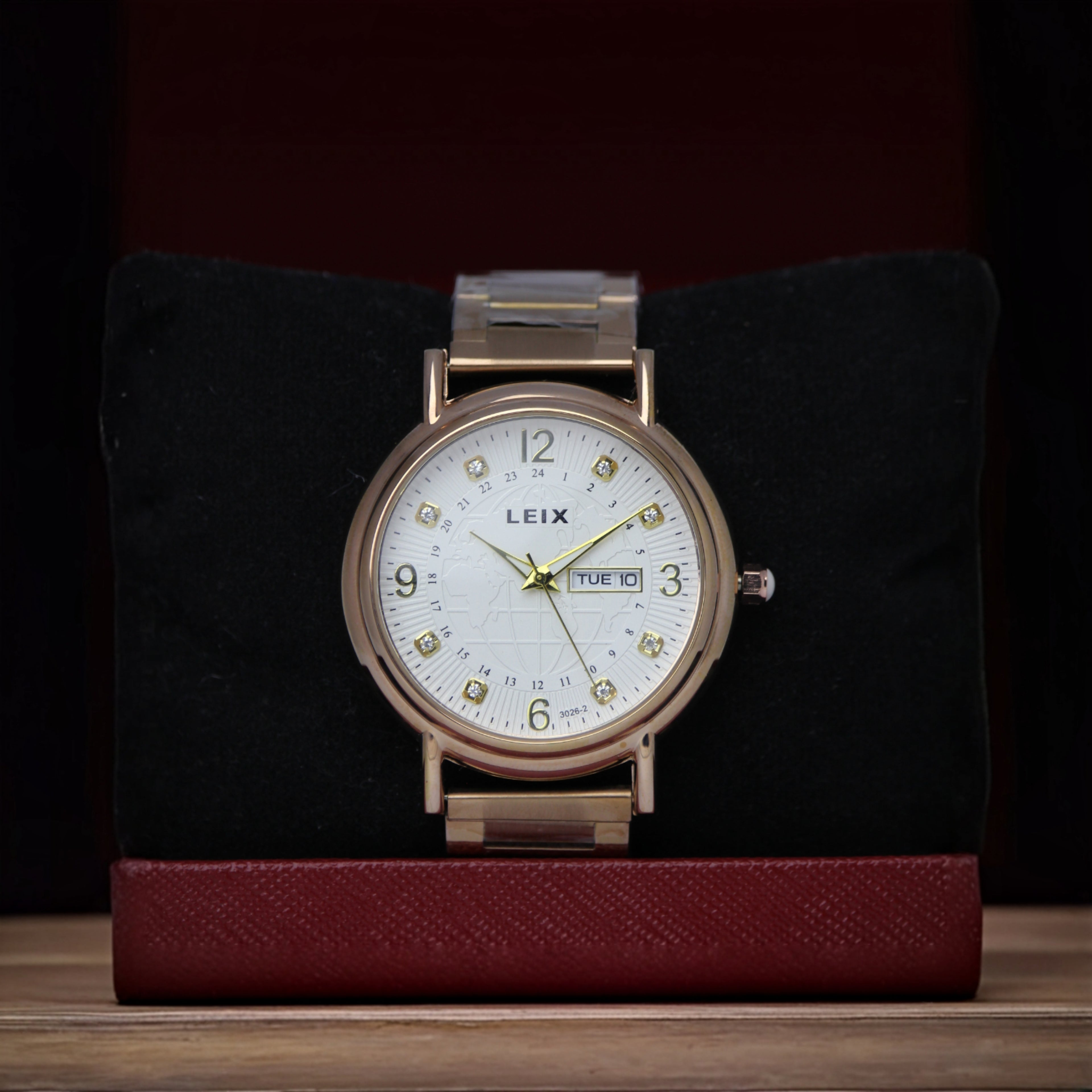 LEIX Men's Quartz Watch (BZ-ES23) - White Dial with Date & Day