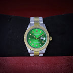 Rolex Oyster Perpetual Datejust Men’s Watch (BZ-ES015) – Green Dial with Gold Case