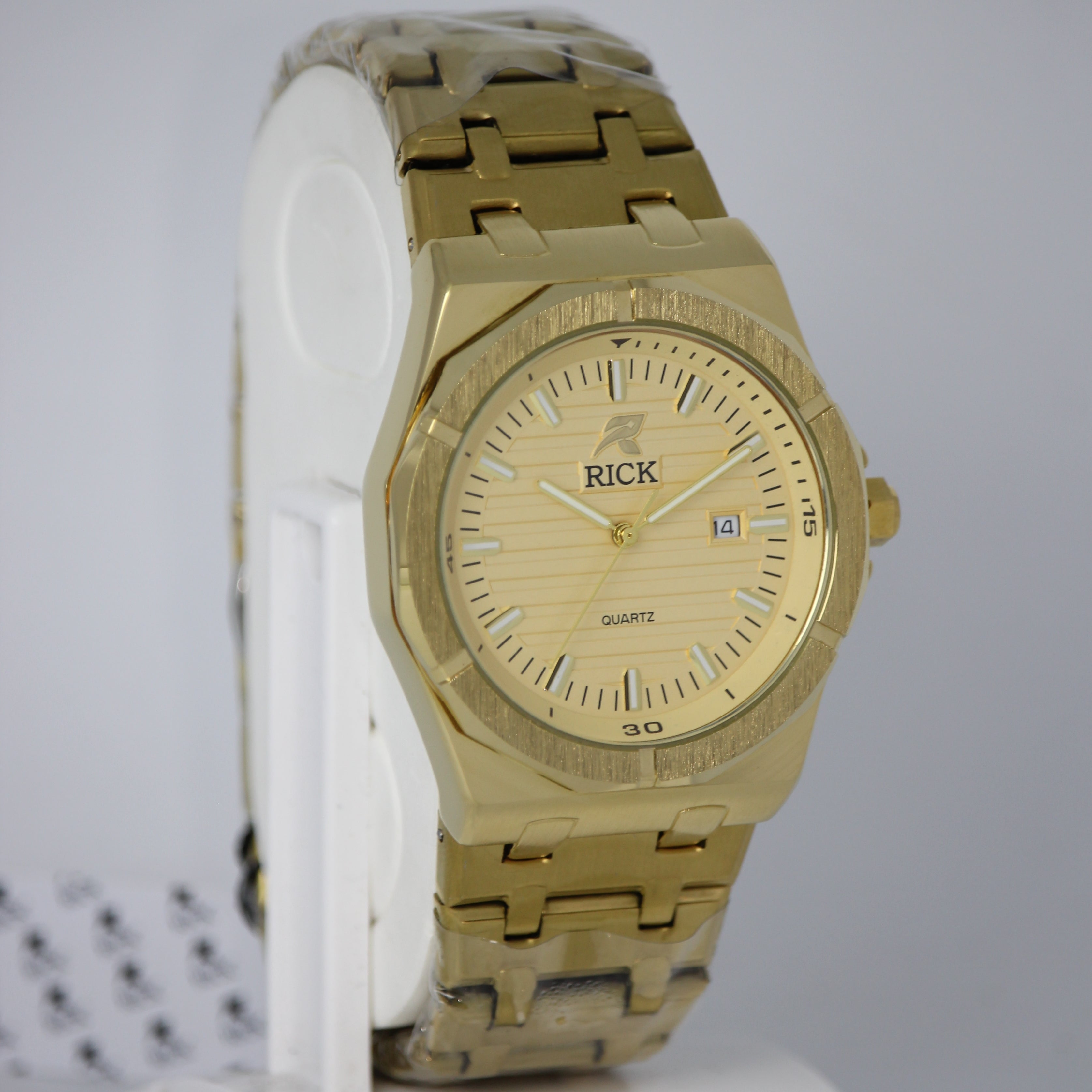 RICK Men's Quartz Watch (BZ-ES39) - Gold | Stainless Steel