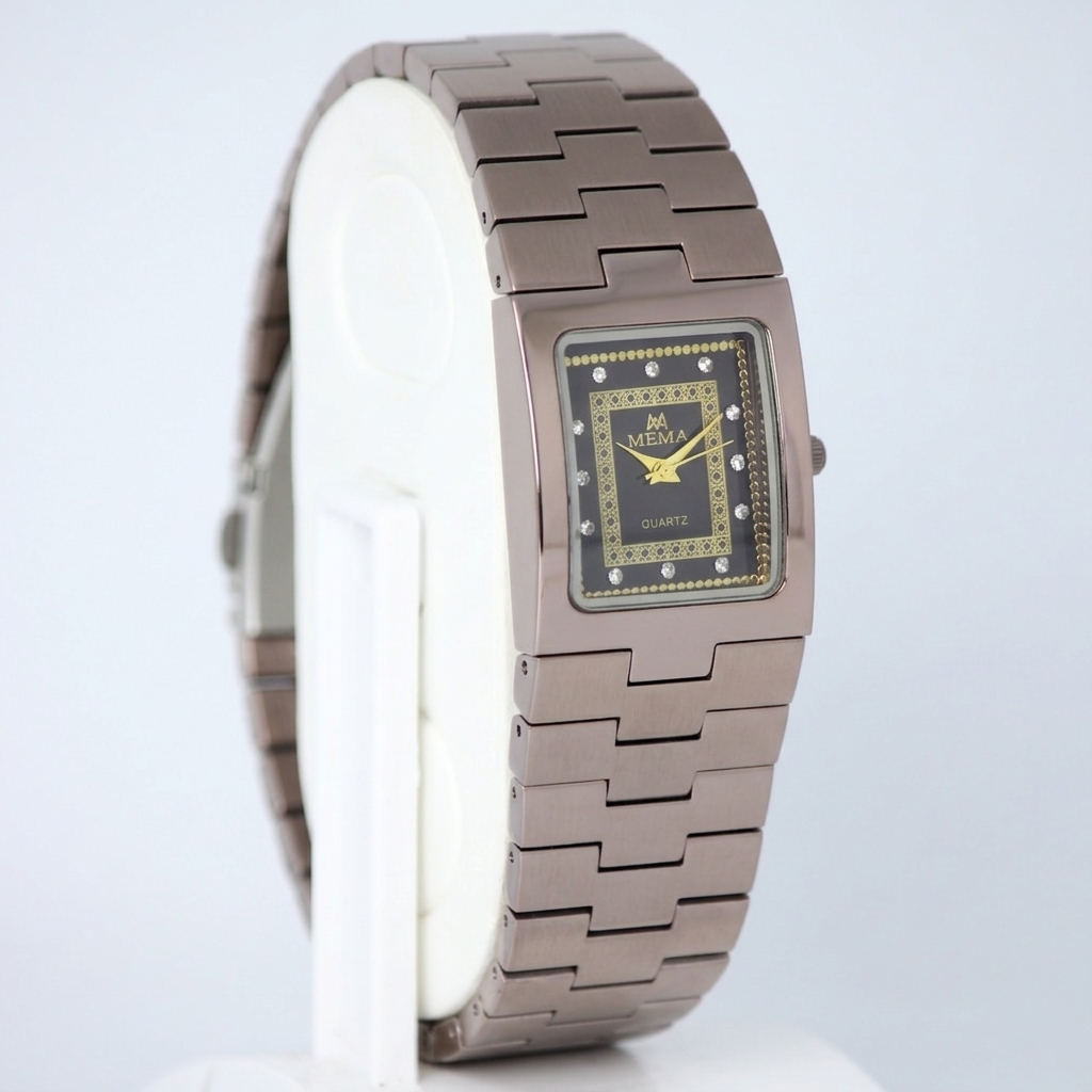 MEMA Quartz BZ-SS05 Women's Rose Gold Watch - Rectangular Dial