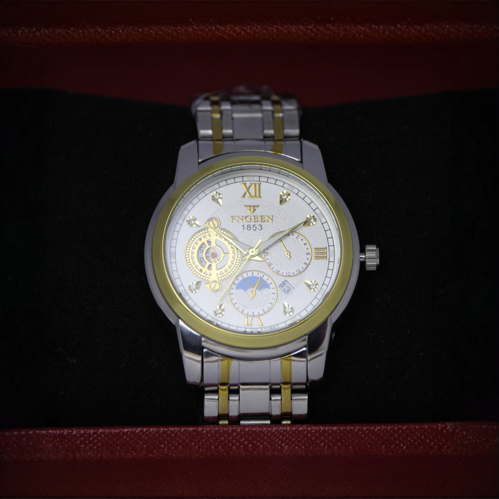 FNGEEN 1853 Men’s Mechanical Watch (BZ-ES08) – Two Tone Stainless Steel