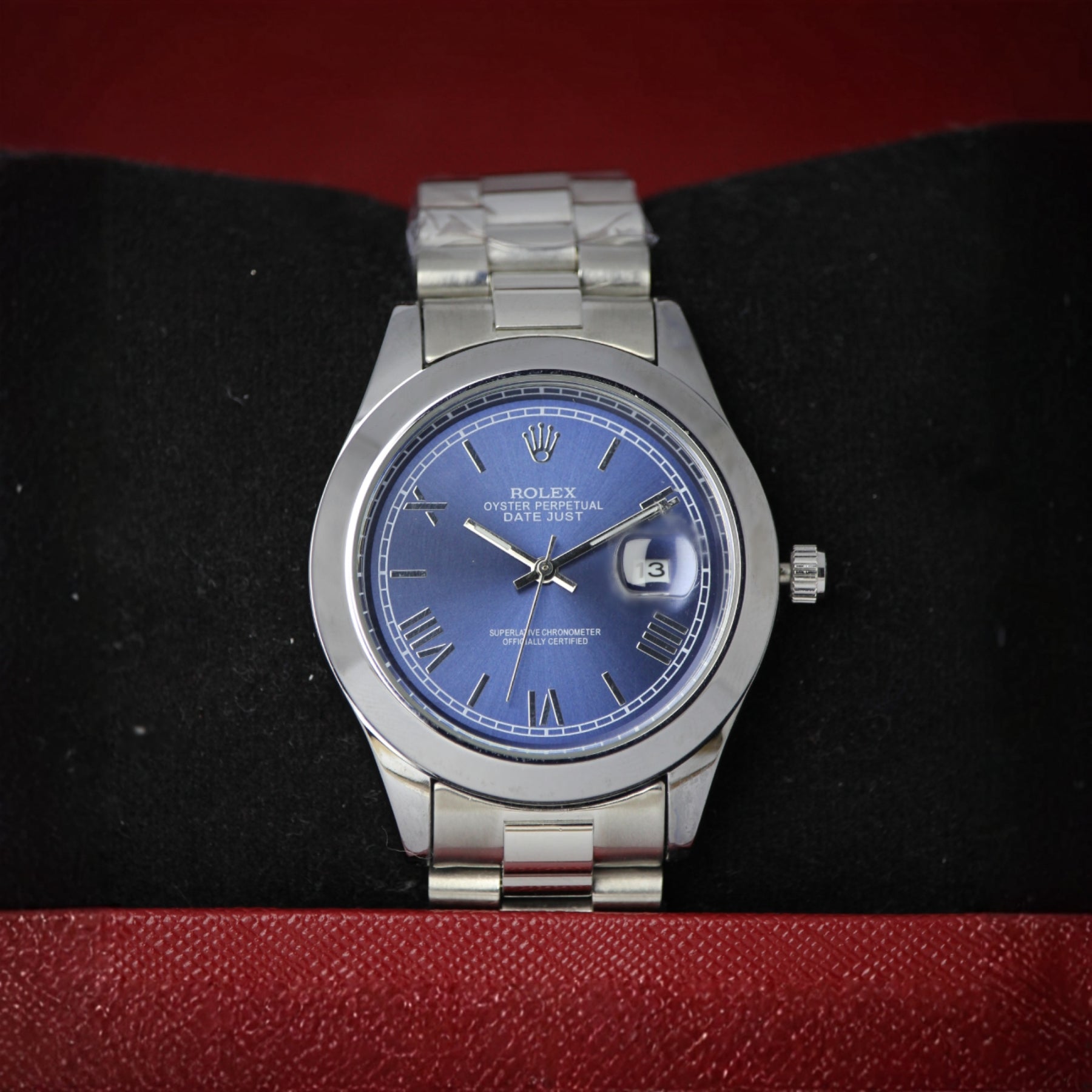 Rolex Oyster Perpetual Datejust Men’s Watch (BZ-ES014) – Blue Dial Stainless Steel