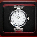 Crystal Time Men’s Quartz Watch (BZ-ES36) – White Dial Stainless Steel