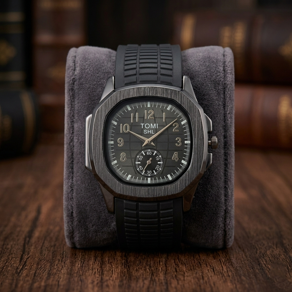 TOMI SHL Men’s Quartz Watch (BZ-FD15) – Black