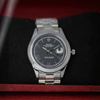 Rolex Oyster Perpetual Datejust Men’s Watch (BZ-ES014) – Black Dial Stainless Steel