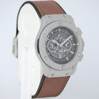 HUBLOT Men's Quartz Watch (BZ-FD01) - Grey Dial with Brown Straps