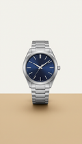 Automatic women's watch in frosted silver