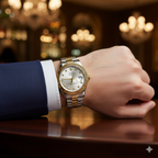 Rolex Oyster Perpetual Datejust Men’s Watch (BZ-ES015) – Silver Dial with Gold Case