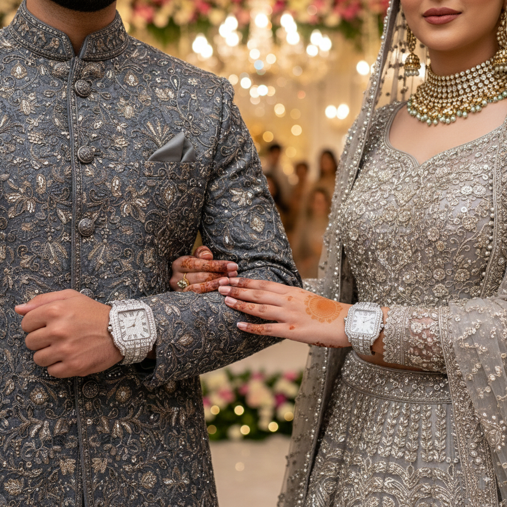 Cartier Diamond Iced Unisex Watch (BZ-WC01) – White Stone Stainless Steel