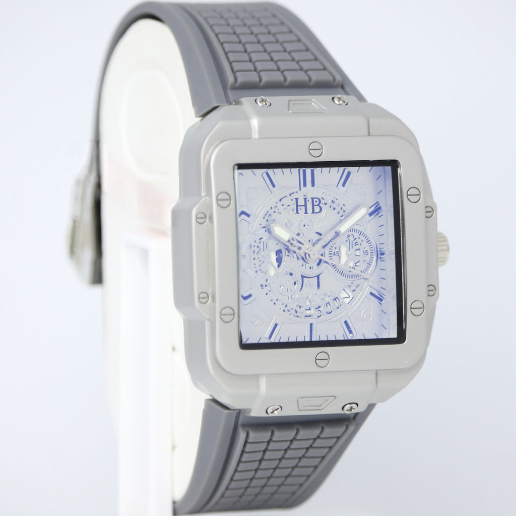 Hublot Men’s Quartz Watch (BZ-FD16) - Silver Square Dial