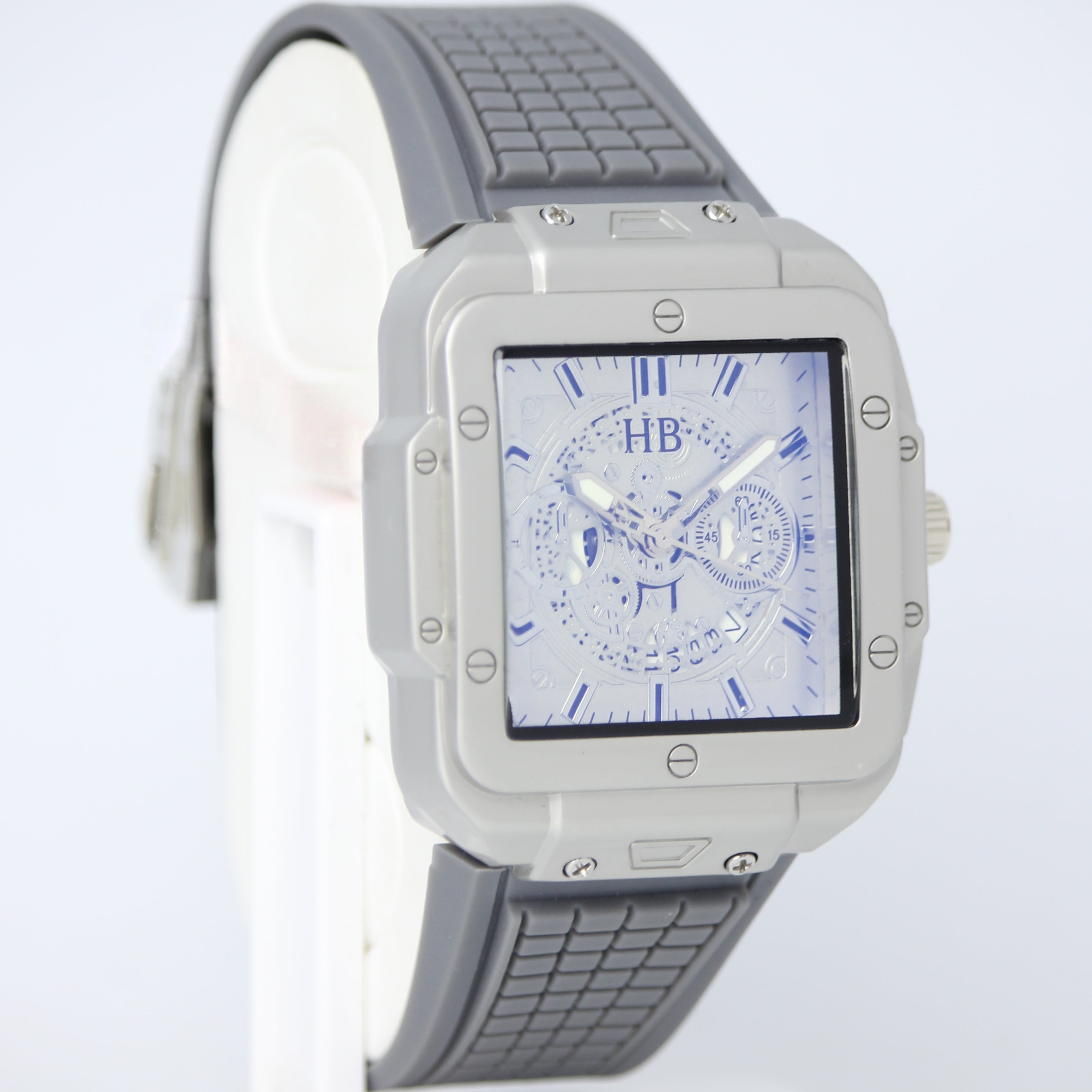 Hublot Men’s Quartz Watch (BZ-FD16) - Silver Square Dial