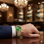 Rolex Oyster Perpetual Datejust Men’s Watch (BZ-ES015) – Green Dial with Gold Case