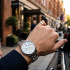 DWC Collection Men’s Quartz Watch (BZ-ES38) – Stainless Steel Chrono-Style Dial