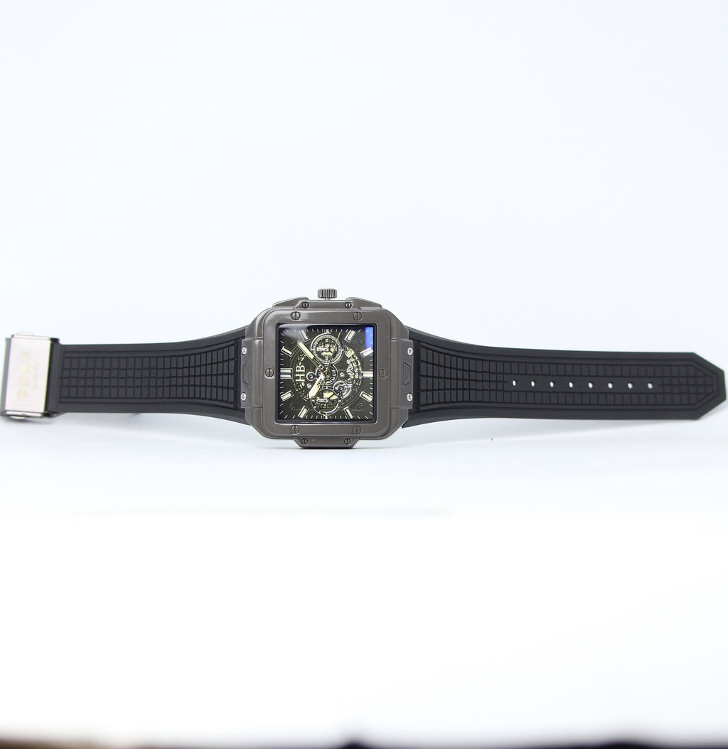 Hublot Men’s Quartz Watch (BZ-FD16) - Black Square Dial