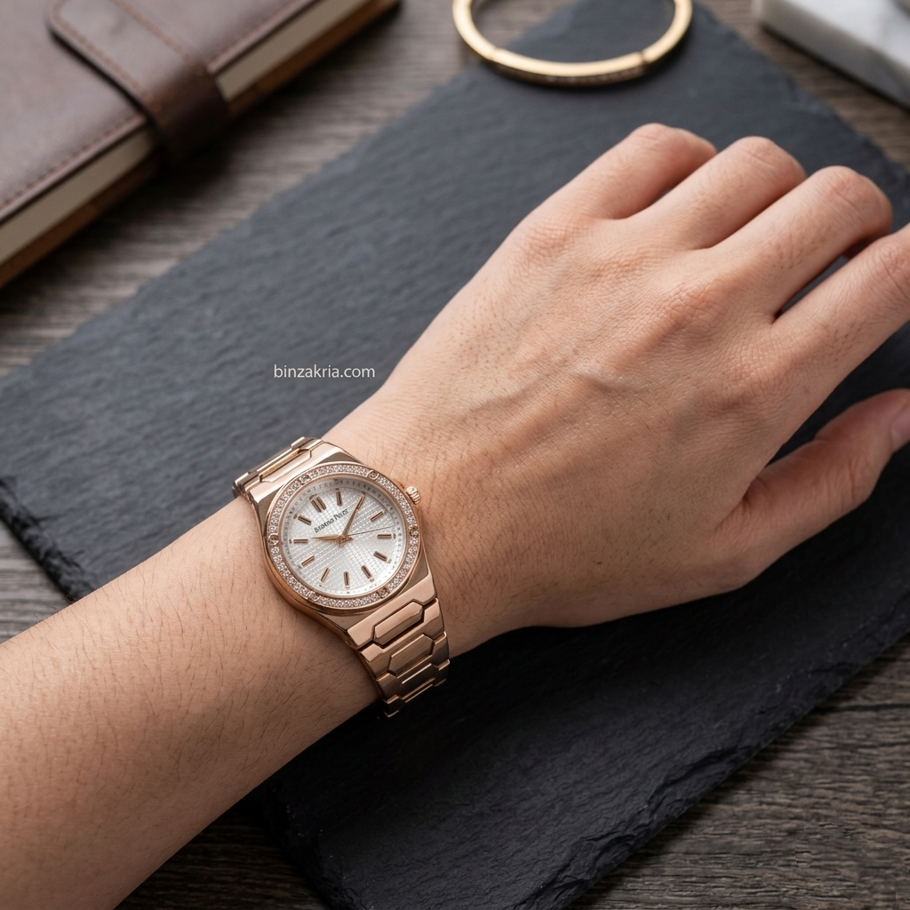 Audemars Piguet Women’s Crystal Bezel Watch (BZ-SS10) - Rose Gold