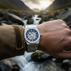 Skyline Automatic Skeleton Men’s Watch (BZ-ES07) Limited Edition – Blue Dial Stainless Steel