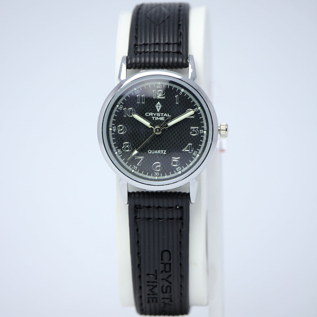 Crystal Time Quartz Couple Set (BZ-HH08) – Black Textured Dial