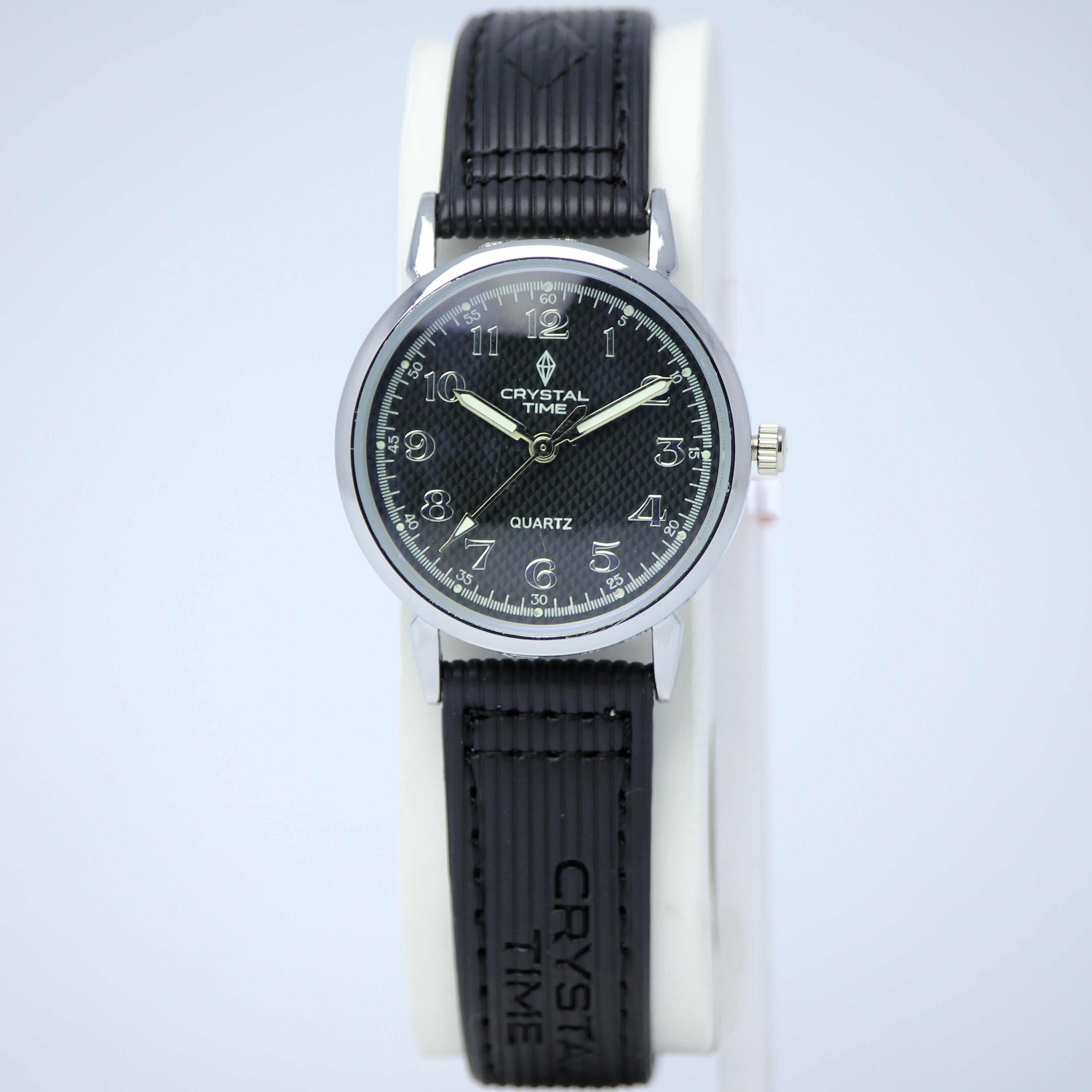 Crystal Time Quartz Couple Set (BZ-HH08) – Black Textured Dial