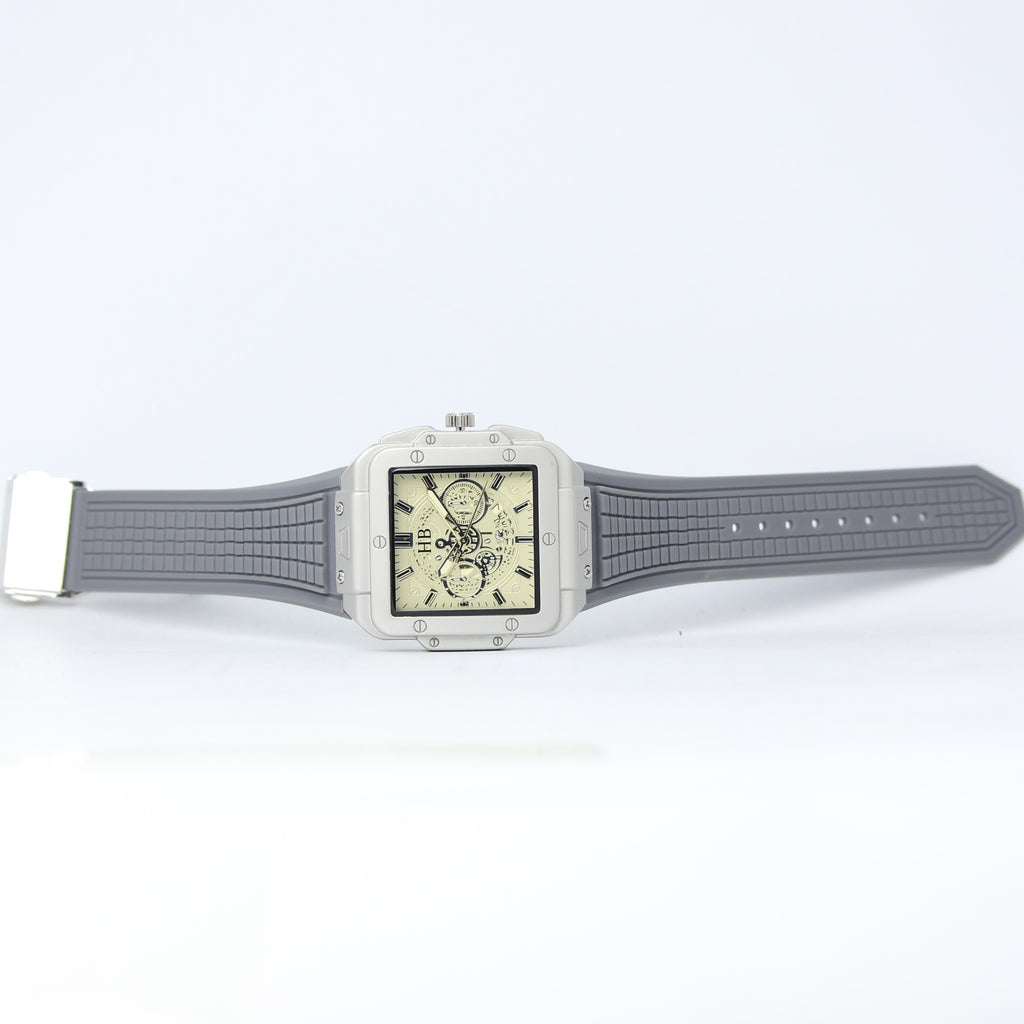 Hublot Men’s Quartz Watch (BZ-FD16) - Silver Square Dial