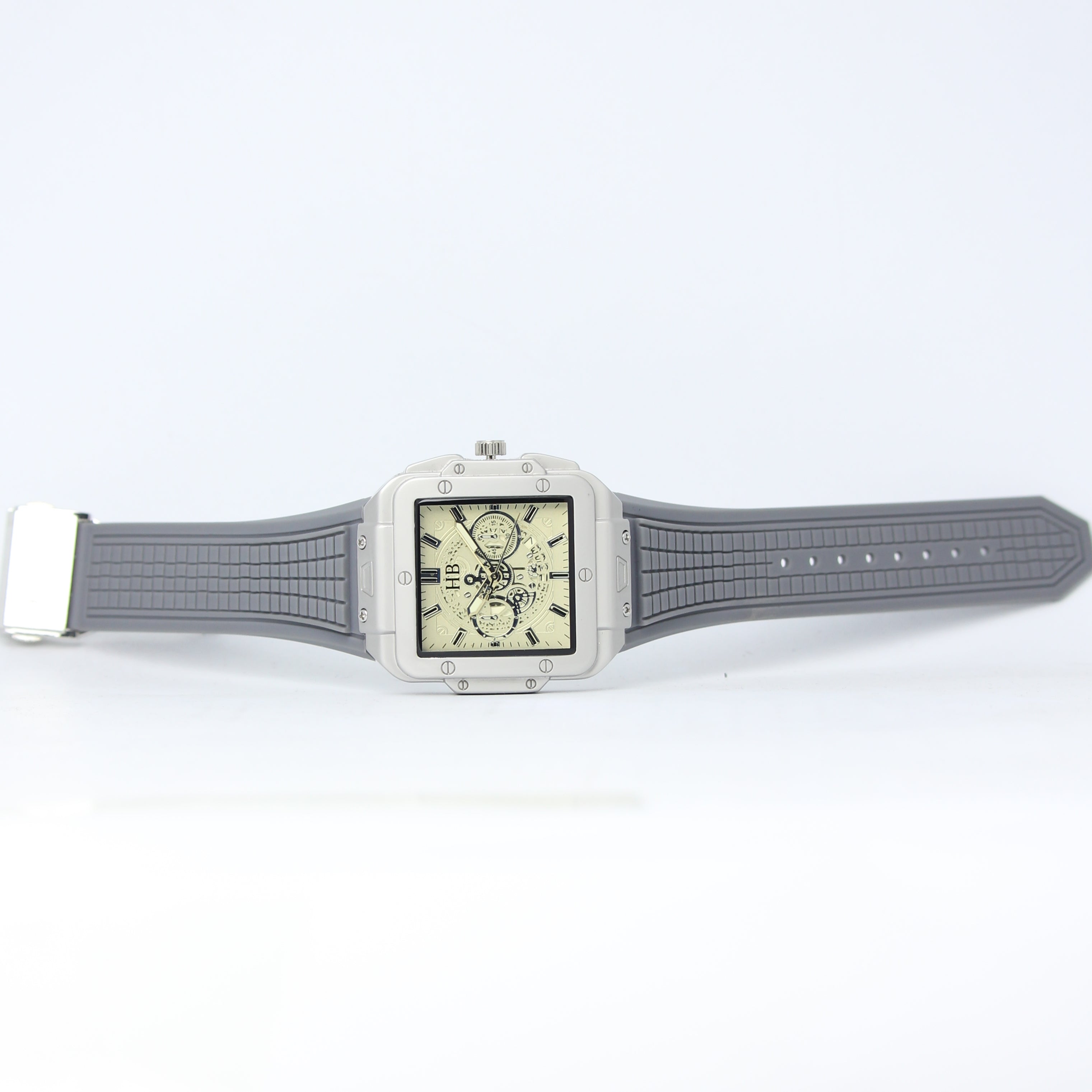 Hublot Men’s Quartz Watch (BZ-FD16) - Silver Square Dial
