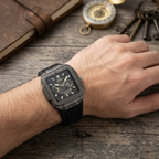 Hublot Men’s Quartz Watch (BZ-FD16) - Black Square Dial
