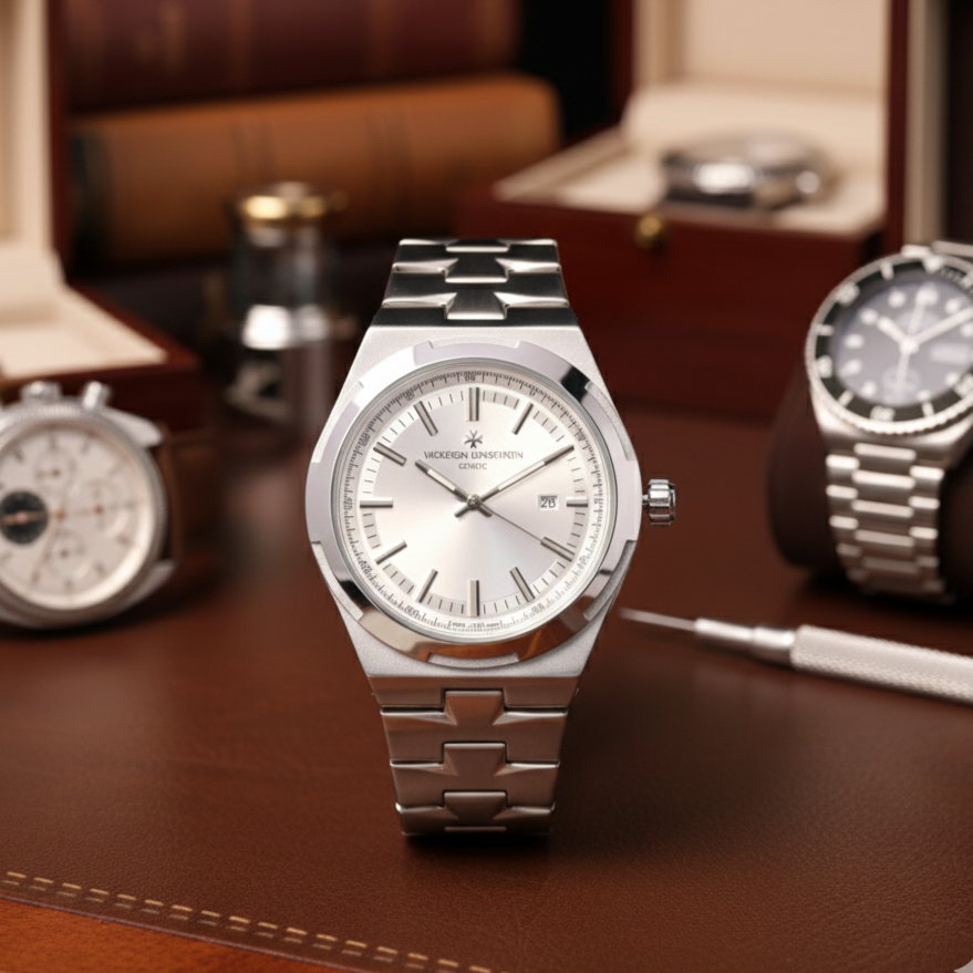 Vacheron Constantin Genève Semi-Automatic Men’s Watch (BZ-ES01) - Silver